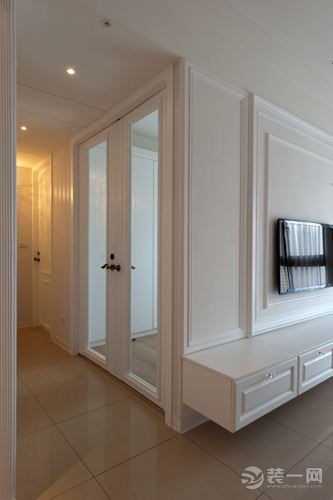 苏州装修网推荐：优雅白色新古典风格婚房样板间 休息室设计