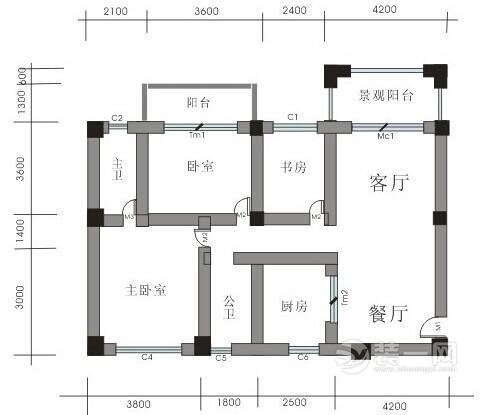 2,装饰平面布局图