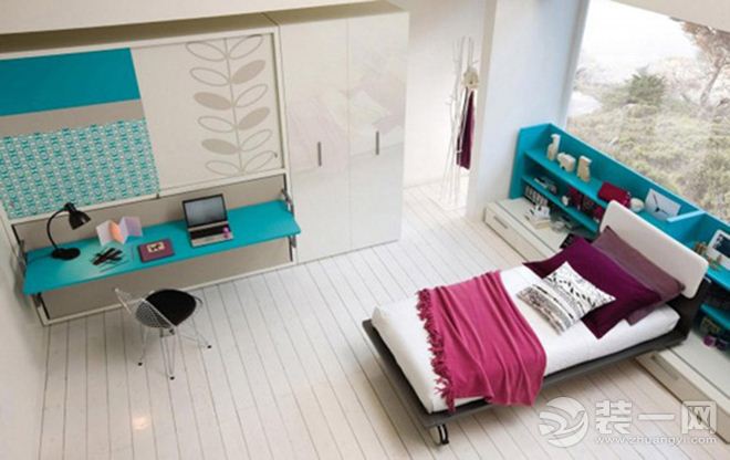 小户型卧室节省空间妙招 壁桌床效果图展示三