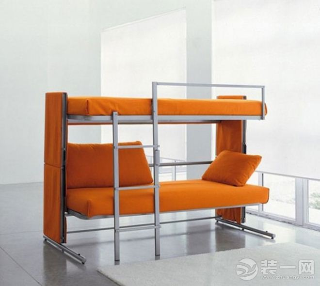 小户型卧室节省空间妙招 双层壁床效果图展示一
